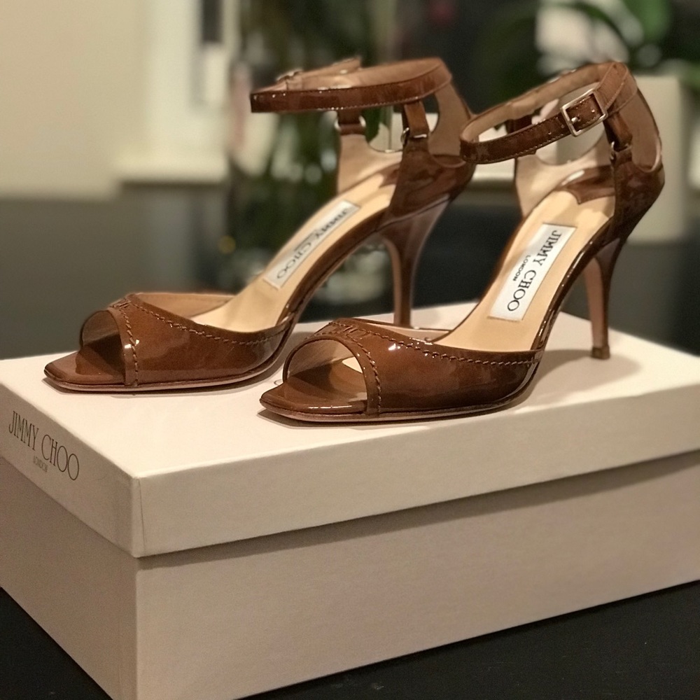 NEVER WORN AUTHENTIC Patent Cigar Jimmy Choo Heels